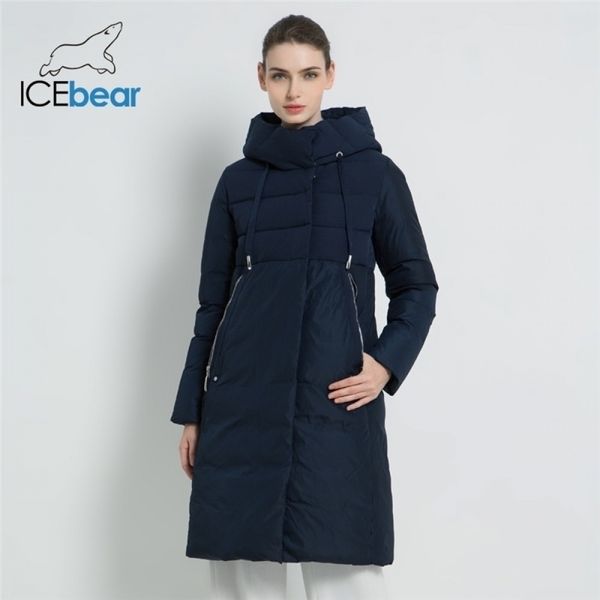 IceBear novo inverno mulheres jaqueta de alta qualidade mulher longa casaco com capuz feminino parkas elegante roupa de marca mulheres GWD18310I 201118