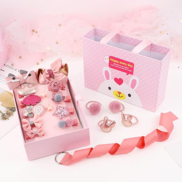 

kids children hair accessories hairpins barrettes baby fabric bow flower princess hair clip girls elastic hair bands ties in box qylyvh, Slivery;white