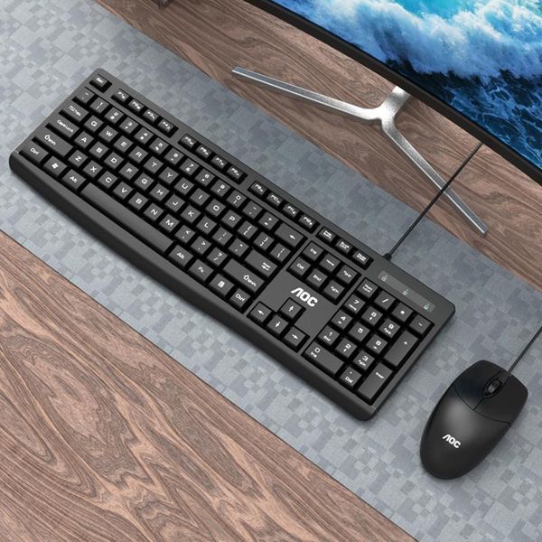 

business office wired keyboard mouse set deskcomputer pc accessories usb wired keyboard ergonomic mouse for /lenovo
