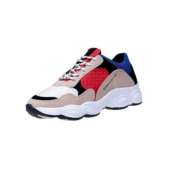 

chunky sneakers 2020 new leather women's platform chunky sneakers fashion women flat thick sole shoes woman dad footwear s1280, Black