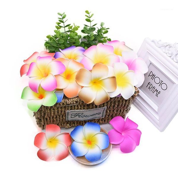 

decorative flowers & wreaths 20pcs artificial plumeria hawaiian foam frangipani flower fake egg color for wedding party decoration handcraft