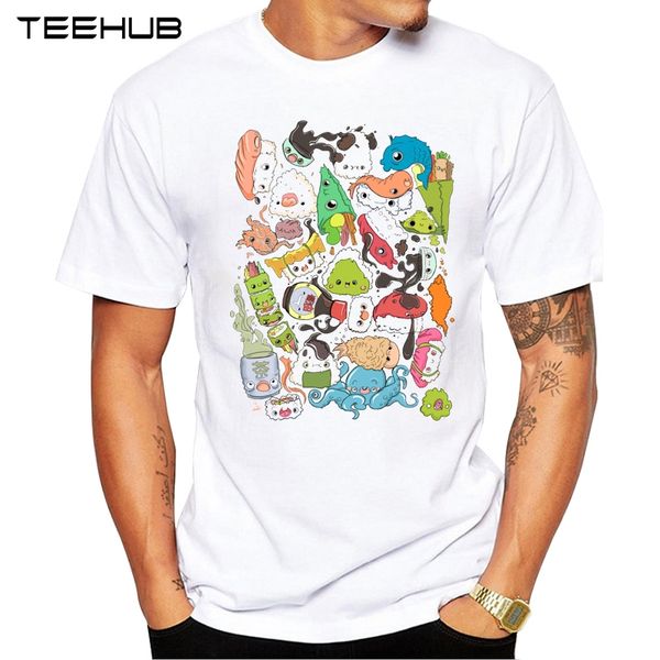 

teehub men's fashion funny cartoon animal printed t-shirt short sleeve novelty o-neck design cool tee sport hooded sweatshirt hoodie