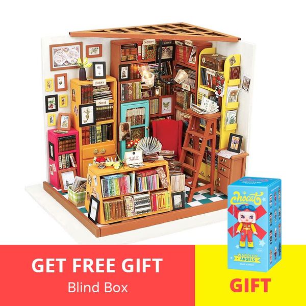 

miniature for furnitures diy house wooden toys assembly dg102 children dollhouse robotime model doll building kits gift with wmtqma
