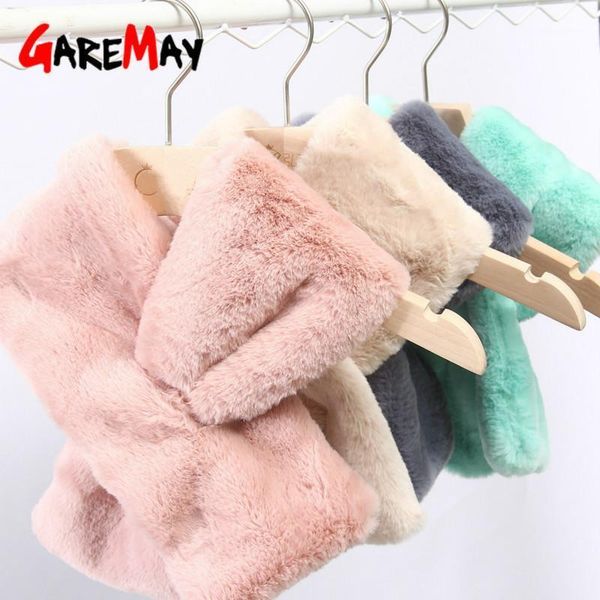 

winter warm women's fur scarves natural scarf women leopard thicken plush faux fur muffler bufandas plaid foulard femme1, Blue;gray
