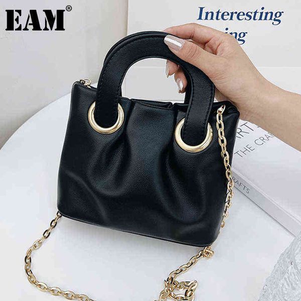 

shopping bags [eam] simple fashion contrast color small handbag women summer trend chains pu leather shoulder messenger 18b0477 220303