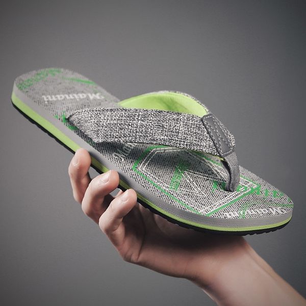 

luxury mens slippers fashion design flip flops men mixed color comfort non-slip wear-resistant men slippers green chancla hombre t200408, Black