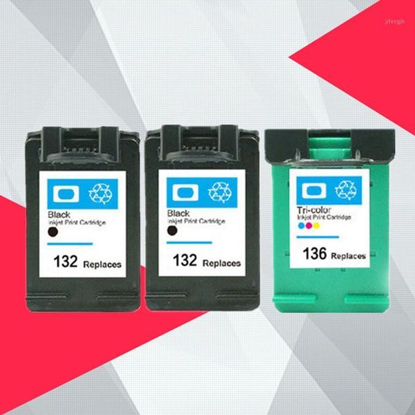 

132 136 ink cartridge replacement for 132 136 for psmart 2573 c3183 officejet 6213 psc 1513 printer1