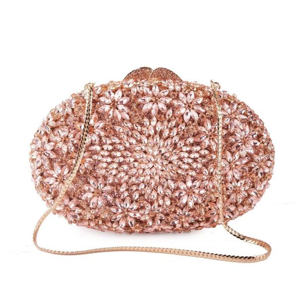 

сумки леди шампанского rhinestone кристалл вечер женщин мешок сцепление мода золото металл lady цепь сумка пром сцепление кошелек