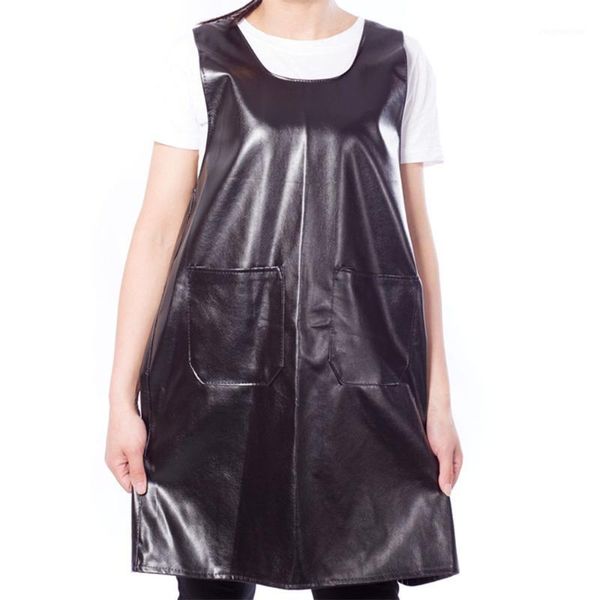 

aprons apron pu leather household 5 color kitchen home accessories cover utensil1