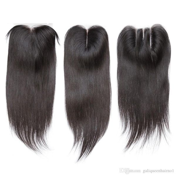 

peruvian virgin hair straight 4*4 lace closure middle part natural color can be dyed lace closure, Black;brown