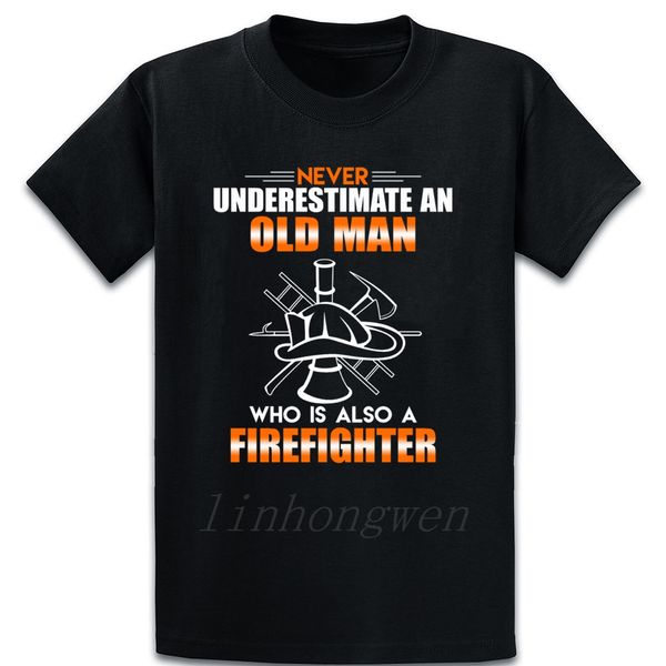 

old man firefighter graphic summer funny cool euro size over size 5xl short sleeve custom kawaii sport hooded sweatshirt hoodie t shirt