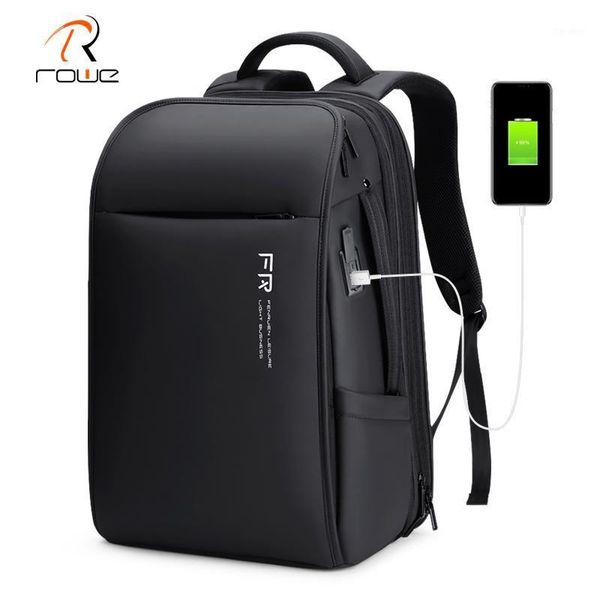 Rucksack Rowe Männer Wasserdicht Multifunktions USB Lade 17,3 Zoll Laptop Rucksäcke Mode Erweiterbar Geschäfts Reise Rucksack1