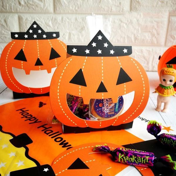

24pcs halloween packaging candy box pumpkin ghost shape carton packaging box1