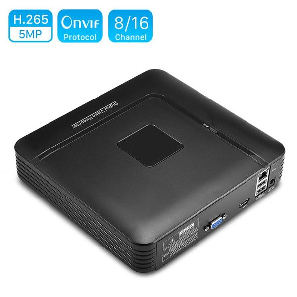 

h.265 max 5mp output mini cctv nvr 16ch 5mp / 8ch 4mp / 4ch security video recorder h.265 motion detect onvif p2p cctv nvr, Black;white