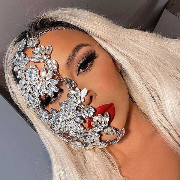 

innovative half face with diamond bar atmosphere mask swimsuit bandage bathing suits pad