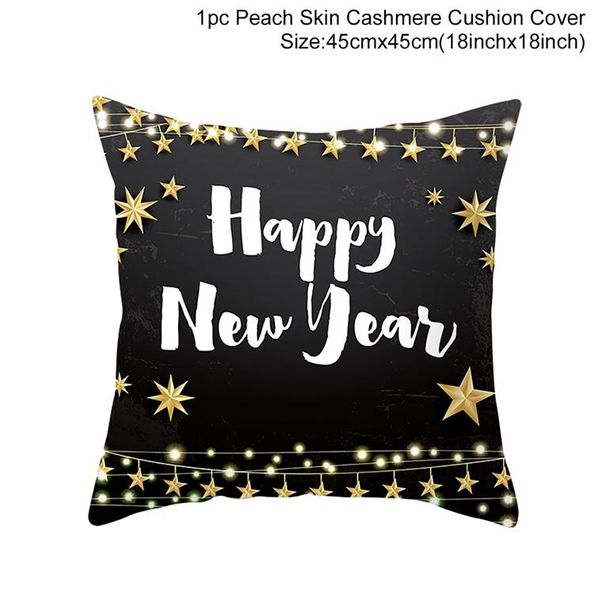 

с рождеством декор для дома 2020 рождественских украшений kerst нового года 2021 рождества черного золота наволочки home decor bbyqrq bwkf