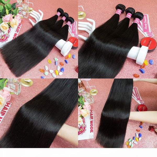 

virgin human hair can dye all color bundles virgin human hair extension human hair bundles deal within drop shipping sale, Black