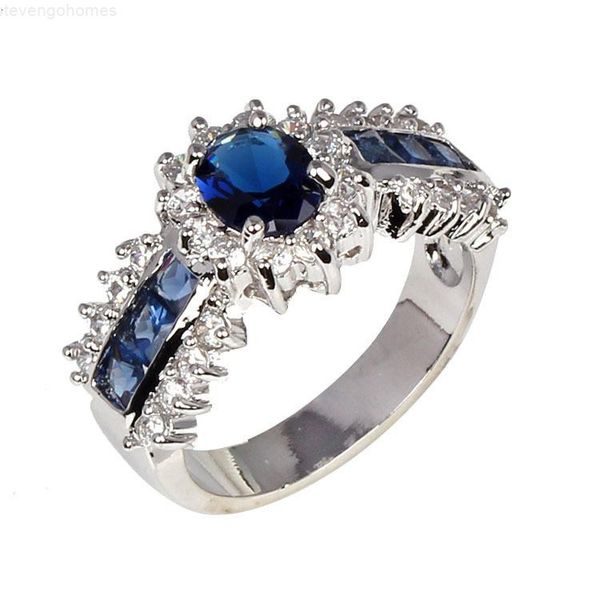 

filled gemstone gold 18k blue sapphire cz wedding rings, Golden;silver