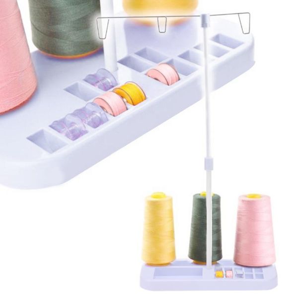 

регулируемый 3 вышивка катушки темы держатель подставка plastic metal thread золотник поддержка sew лоскутной швейные машины золотникового k, Black