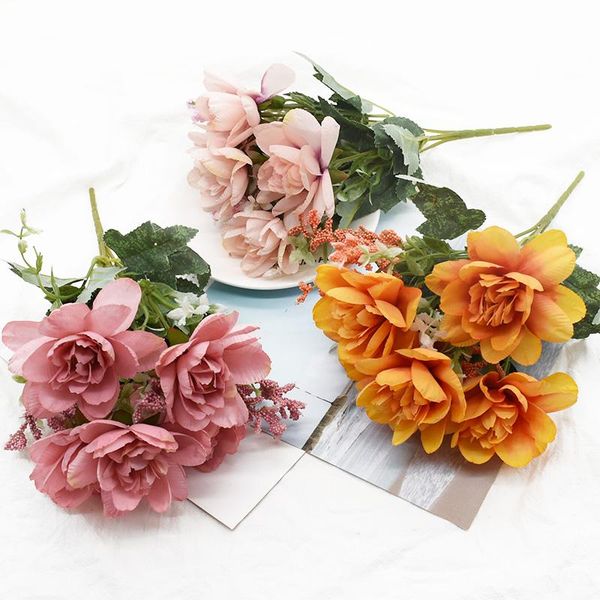 

1 букет 5 вилок искусственные цветы украшения дома свадьба diy фестиваль подарок интерьер благоустройство цветочная композиция f jllmzz