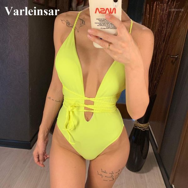 

2019 women swimwear diy long strap wrap around one piece swimsuit female bather deep v neck bathing suit swim bodysuit v1064y1, White;black