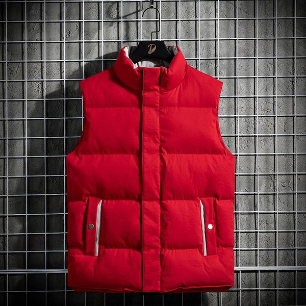 

men vest jacket winter vest men fashion stand collar keep warm windbreaker sleeveless jacket waistcoat plus size, Black;white