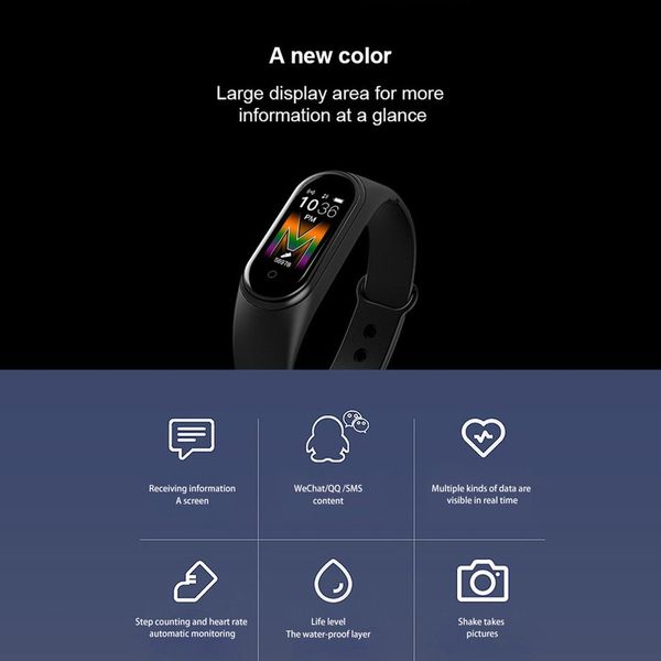

smart watch m54, sports wristband, heart rate and blood prsure control, h