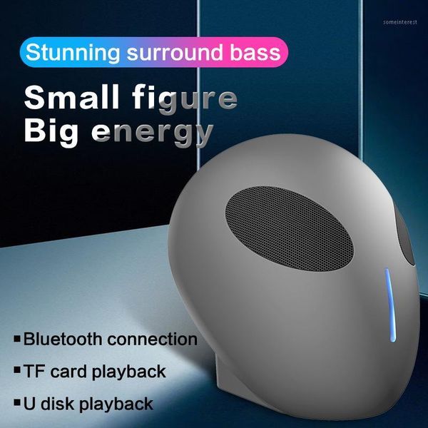 

alien portable wireless bluetooth speaker subwoofer 360 stereo deep bass et alien speaker fm radia tf usb music player1