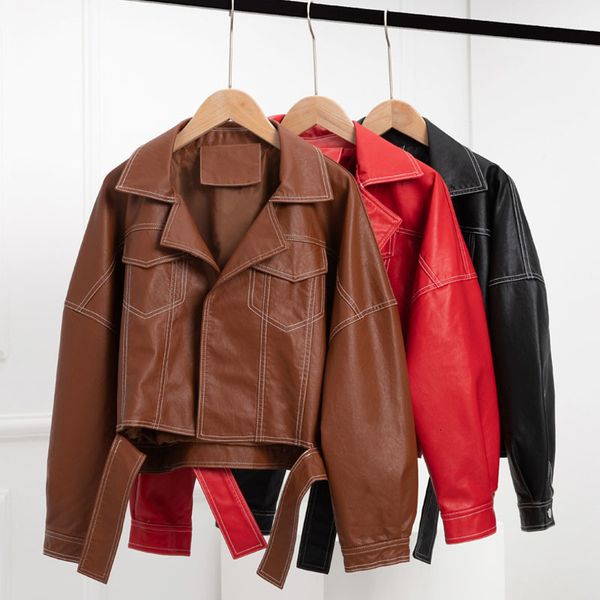 

autumn news 2020" women's short jacket, motorcycle synthetic leather jacket