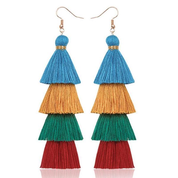

1pair fashion tower layer tassel earrings diy jewelry garment decorative accessories craft tassels female personality decoration h sqckgu