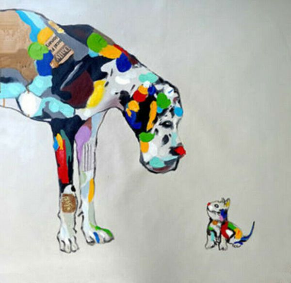 

cartoon animal cute dog framed & unframed home decor handcrafts /hd print oil painting on canvas wall art canvas pictures -d2017-3