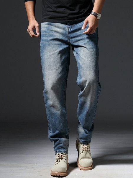 

men pocket patched jeans f2kh#, Blue