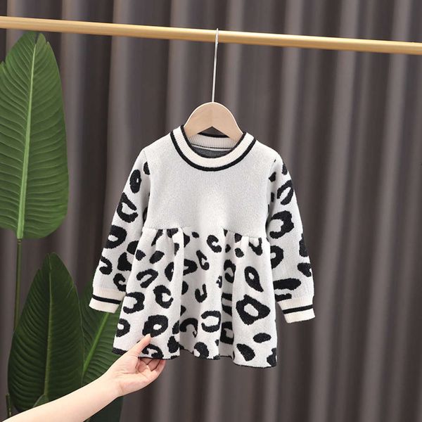 

winter autumn girls baby veet mink 2020 new children leopard cute drs sweater 3yj1, Blue