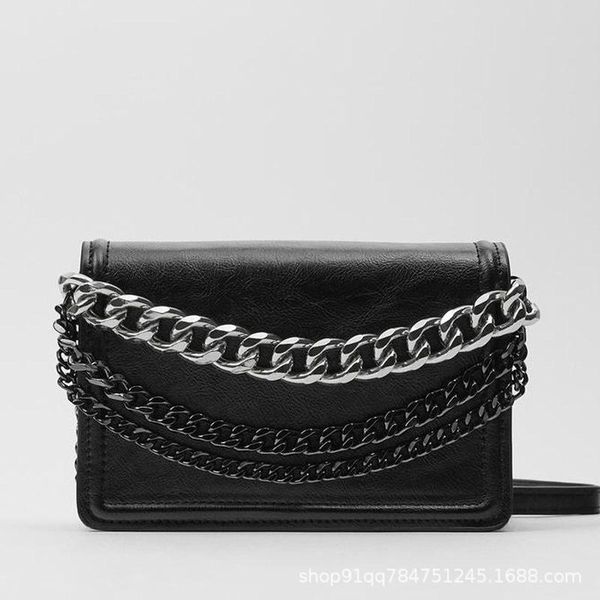 

solid color square crossbody bag 2020 fashion new quality pu leather women's designer handbag lock chain shoulder messenger bags