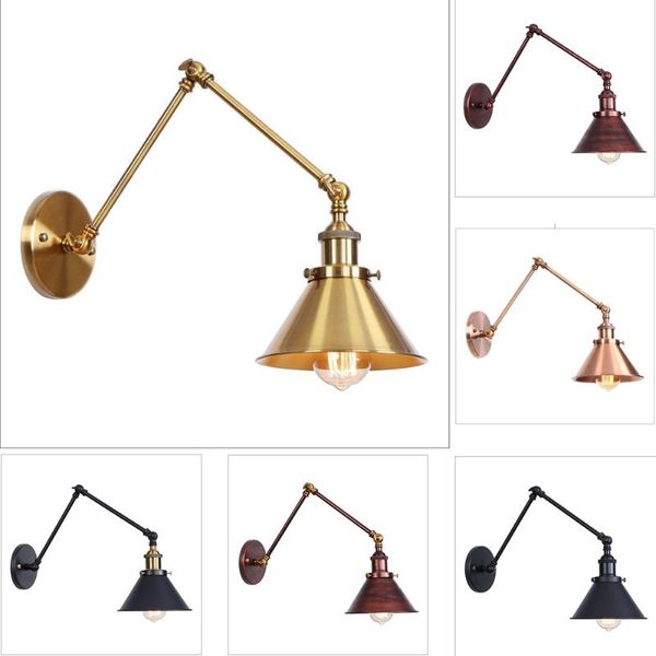 

new postmodern adjustable wall lamp wall lamp iron loft retro bedroom interior led light next to industrial
