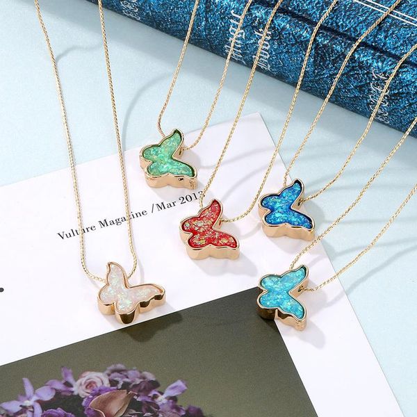 

kinfolk boho butterfly necklaces for women statement gifts pendant jewlery necklace women girls party jewelry, Silver