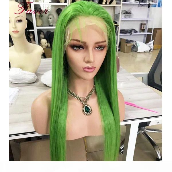 

150% green human hair wig 13x6 brazilian remy straight lace front wig ombre wigs for women pre plucked, Black;brown