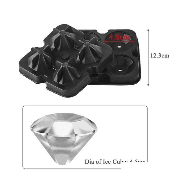 

creative sile ice cube maker diamond shape ice mold tray 3d sile ice cube mold wine cocktail party bar acces jllaab dayupshop