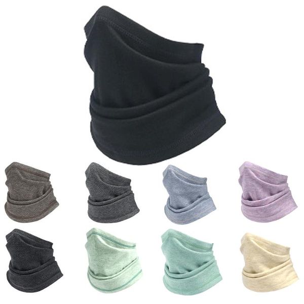 

fleece headwear neck cover tube scarf warmer wrap bandana balaclava motorcycle face mask cycling bike ski warmer wrap headband, Black