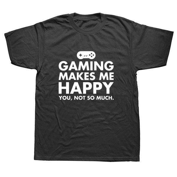 

summer funny gaming makes me happy gamer short sleeve geek tee camiseta brand clothing sport hooded sweatshirt hoodie men t shirt