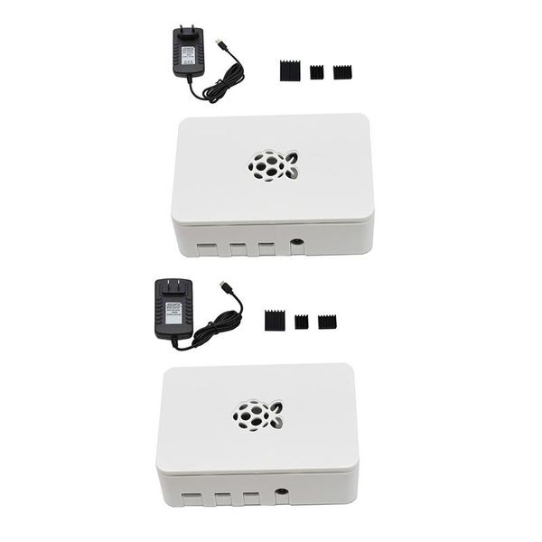 

lapcooling pads for raspberry pi abs case enclosure box v4 with heat sink +5v/3a power supply 4b