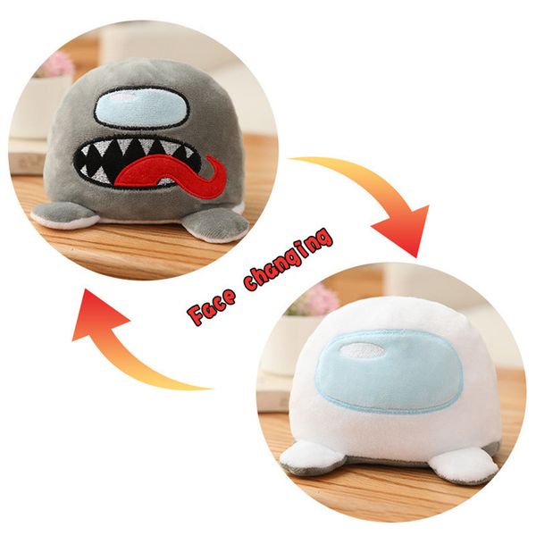 

game among us doll flip double face werewolf kill version cartoon cute face chaning reversible among us plush toy doll accessories e122803