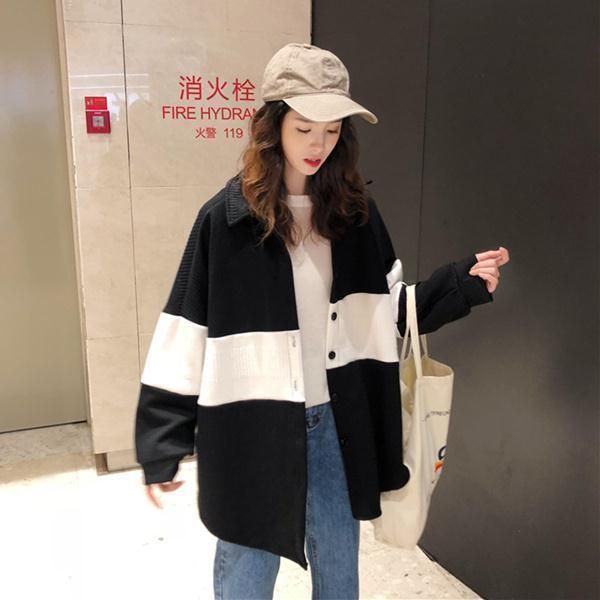 

2020 autumn and winter wild loose knit cardigan sweater jacket coat female, White
