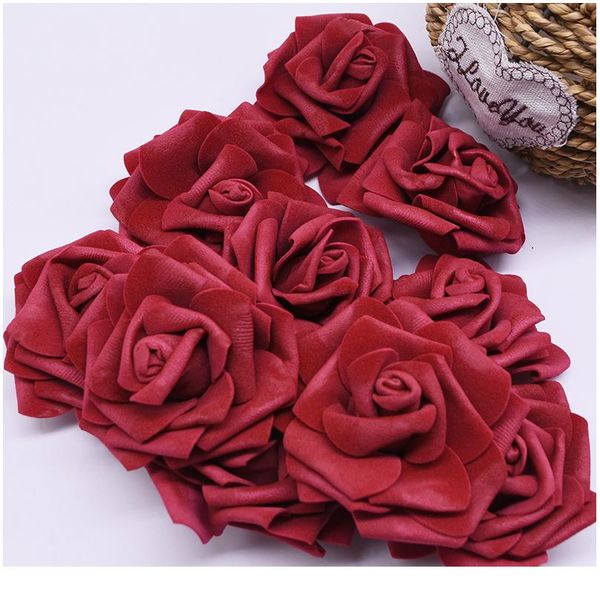 

8cm foam flowers artificial rose wedding mariage decoraiton 30pcs fake flowers for decor bridal bouquet acc jllkar