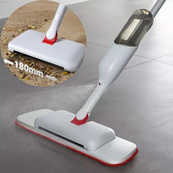 

cleanhome 3 in 1 spray mop & sweeper with microfiber pad scraper refillable water tank for hardwood ceramic tile floor cleaning