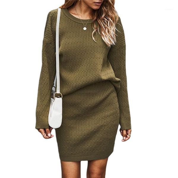 

women outfit winter long sleeve round neck sweater + skirt two piece set ladies skirt 2 piece outfits for women clothing1, Gray