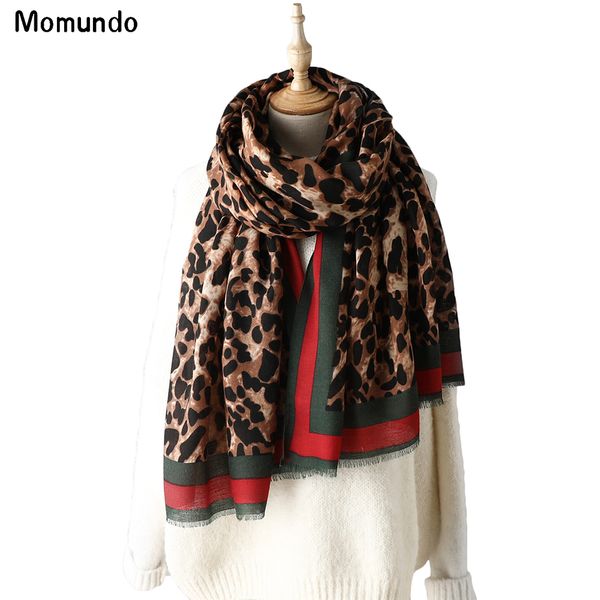 

fashion new leopard grain women shawl winter soft cotton and linen long spring travel lady scarf pashmina t200407, Blue;gray