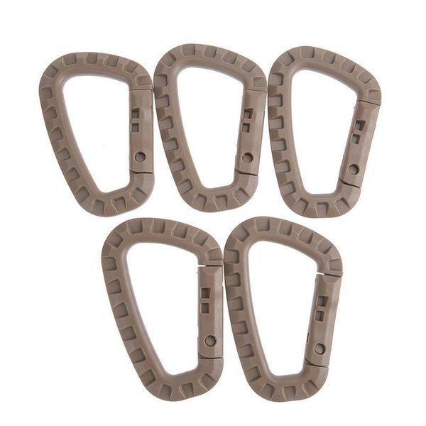 

5pcs military outdoor bag camping climbing accessoriestactical outdoor carabiner hook backpack d buckle 8.5cm qyliuy