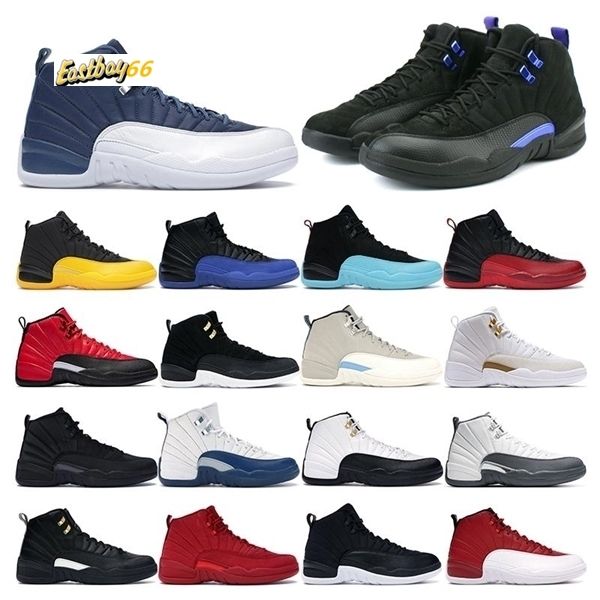 

дешевые мужские ботинки баскетбола 12s jumpman темный университет concord золотой камень синий 12 flu game royal мастер темно-серый мужские