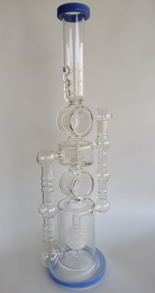 Vintage 21 polegada grande tsunami vidro bong água fumar cachimboah tubulação de 18mm borbulhador de articulação com plataformas de óleo de óleo PERC pode colocar o logotipo do cliente por DHL